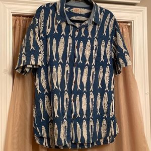 Faherty short sleeve button down men’s Xl